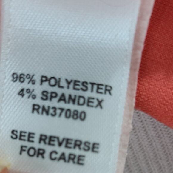 Cato orange/peach blouse with fringe on collar - Picture 3 of 14